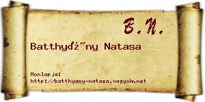 Batthyány Natasa névjegykártya